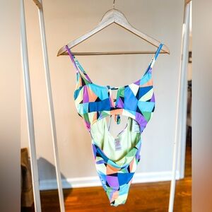 Colorful Geometric One-Piece Swimsuit